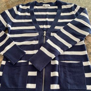 Nautical Women’s long sleeve V neck cardigan.